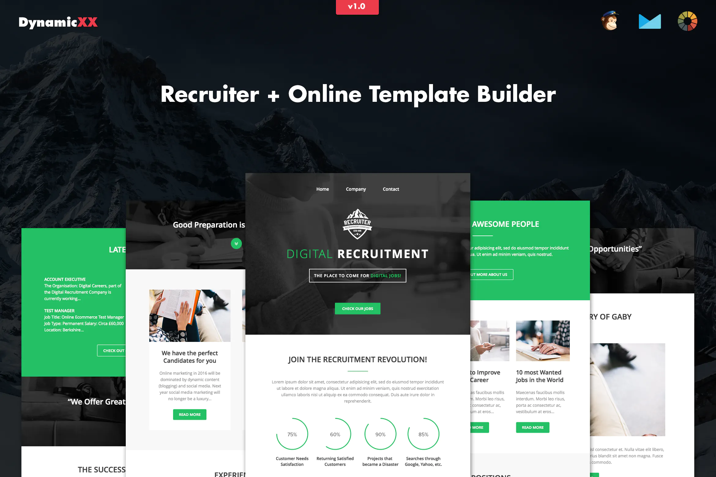 Recruiter - Responsive Recruitment Email + Builder插图
