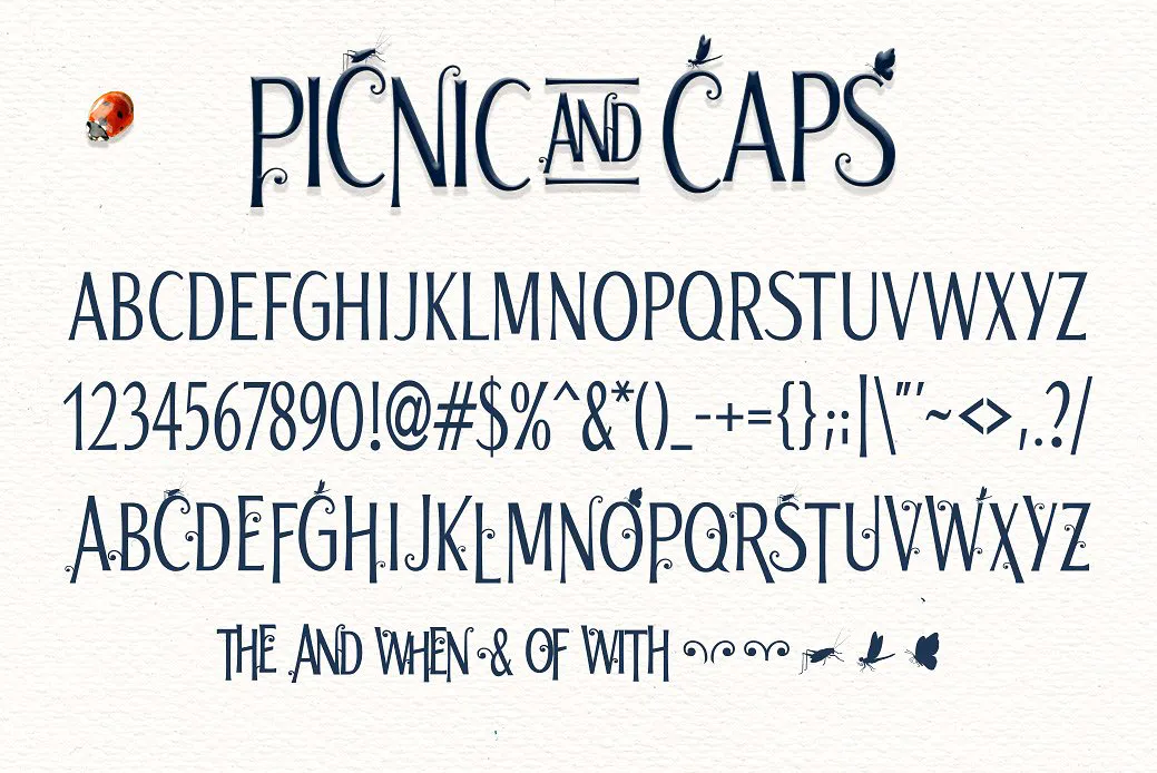 Picnic Caps Font插图2