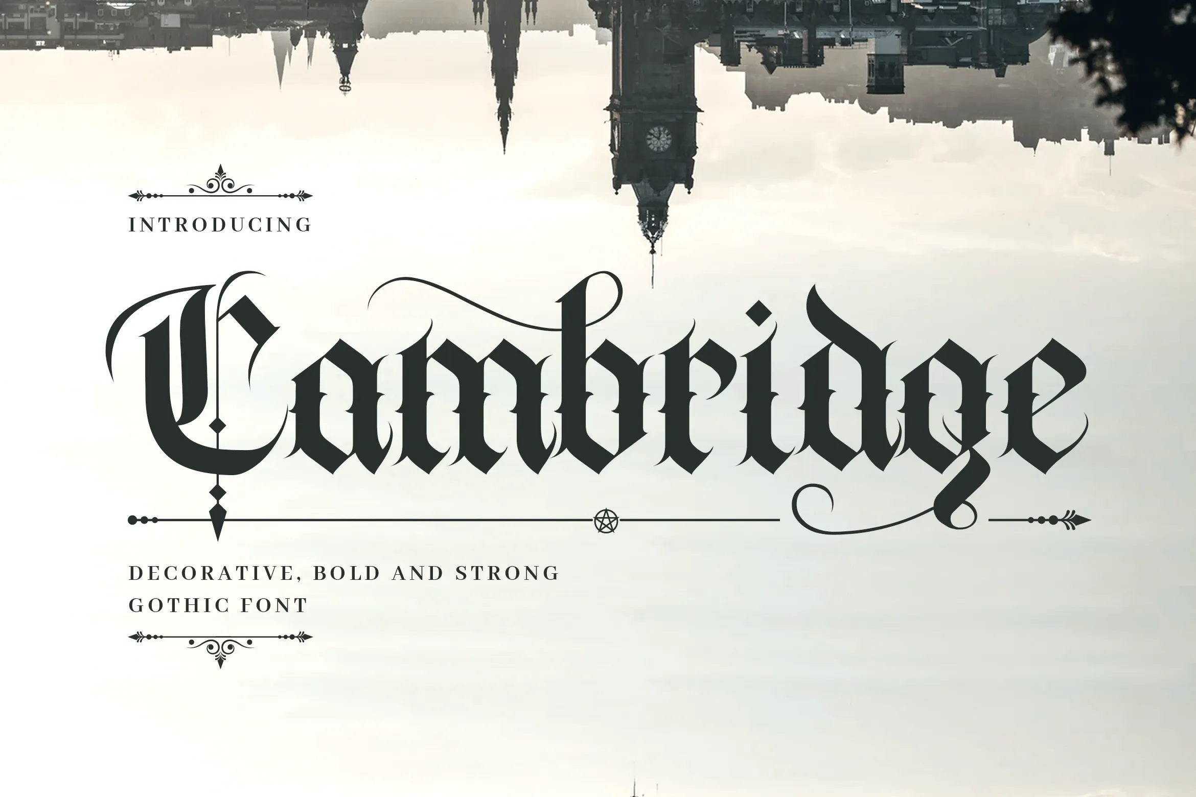 Cambridge - Bold Decorative Gothic Font插图3