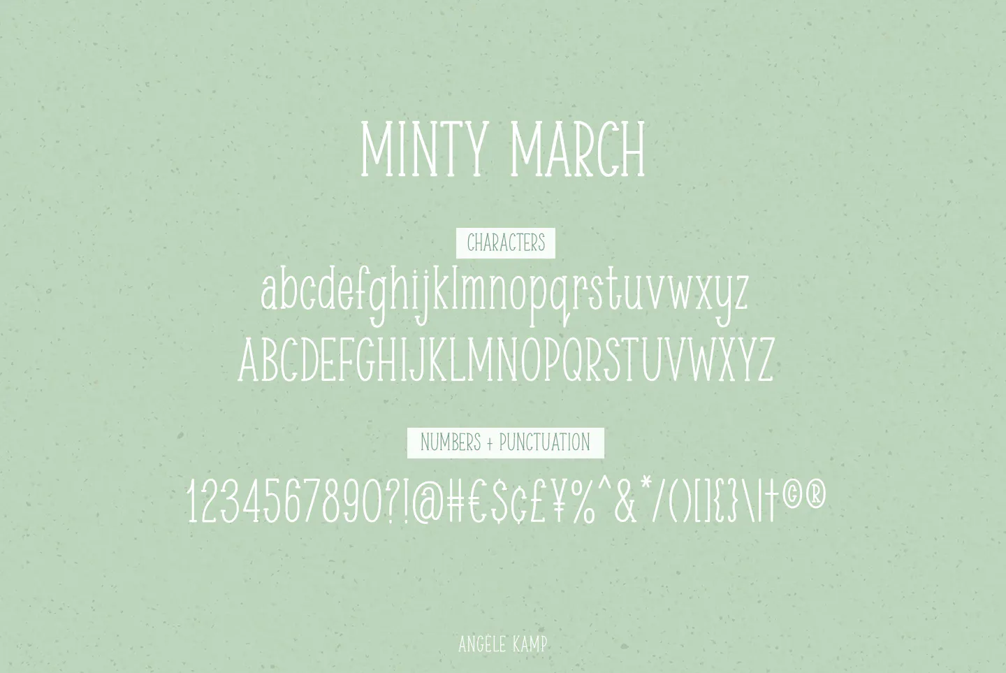 Minty March, Condensed serif font插图