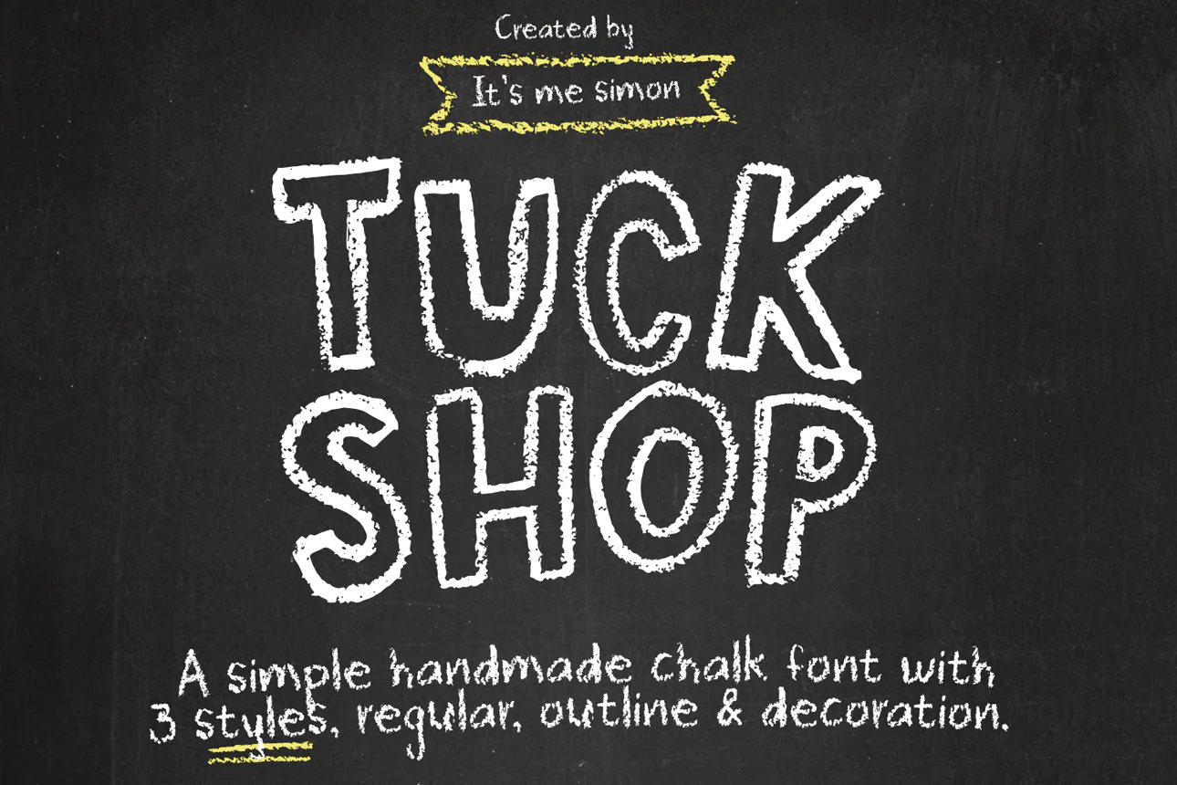Tuck Shop font插图