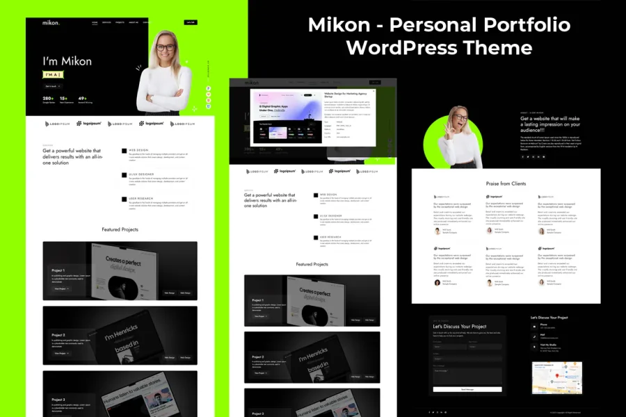 Mikon - Personal Portfolio WordPress Theme