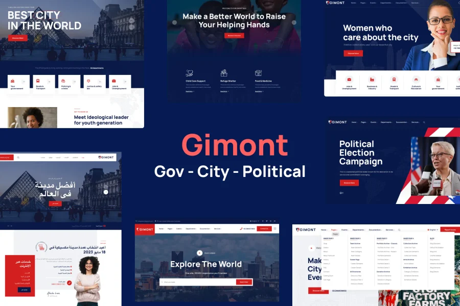 Political City Gov Campaign WP Theme - Gimont