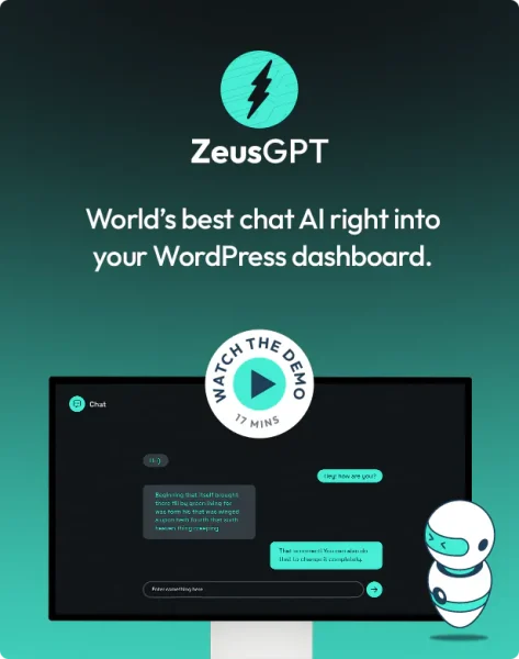 ZeusGPT - WordPress Plugin powered by ChatGPT插图1