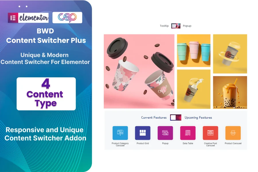 Content Switcher Plus Addon For Elementor