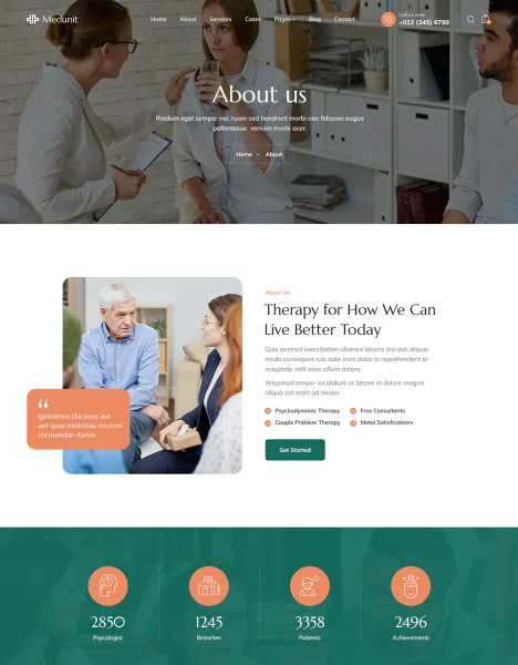 Medunit | Psychologists & Health Care HTML Templat插图1