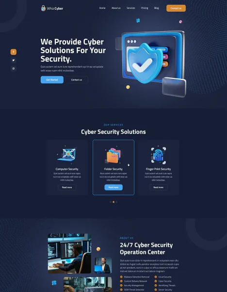 WhizCyber | Cyber Security HTML Template插图2