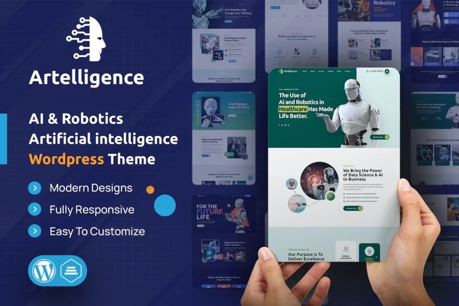 Artelligence | AI & Robotics WordPress Theme插图