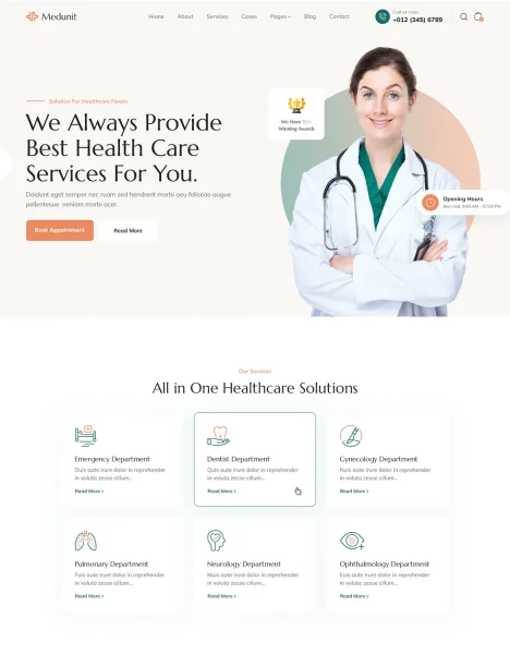 Medunit | Psychologists & Health Care HTML Templat插图3