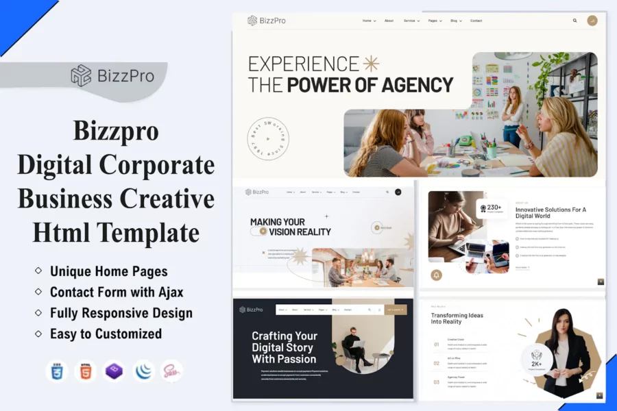 Bizzpro – Digital Corporate Business Creative Html